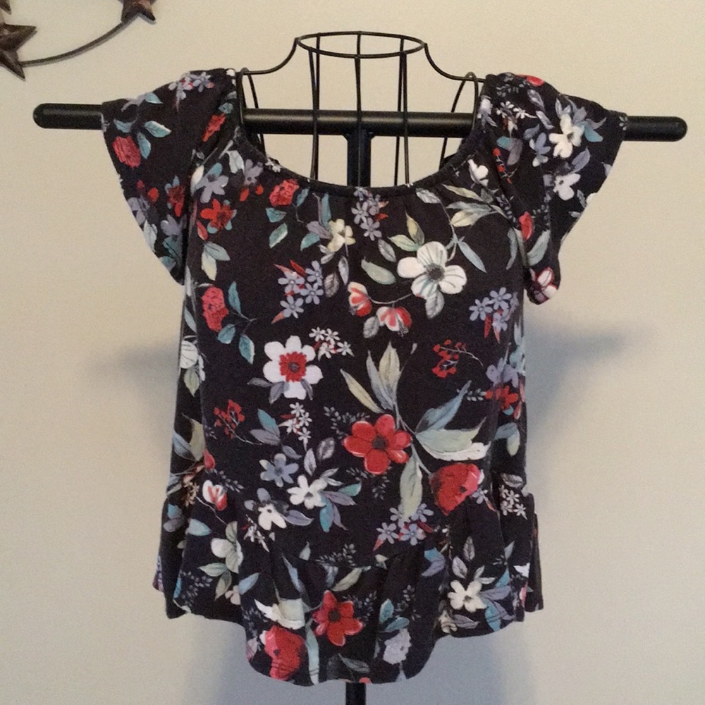 ✂️ ONE CLOTHING LA Floral top on/off the shoulder XS